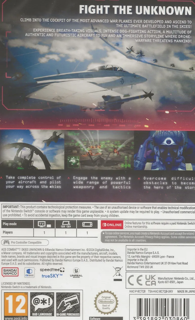 Ace Combat 7: Skies Unknown Deluxe Edition (EU Import) - Nintendo Switch