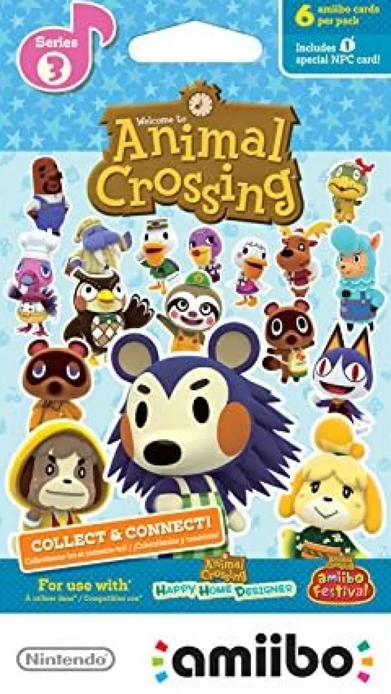 Animal Crossing - Amiibo Cards Series 3 (6 Cards/Pack)- Nintendo Wii U