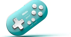 8Bitdo Zero 2 Bluetooth Gamepad Keychain Sized Mini Controller for Switch, Windows & Android [Turquoise] - SWITCH