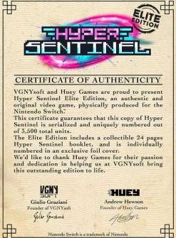 Hyper Sentinel [ELITE EDITION] - SWITCH [VGNY SOFT]