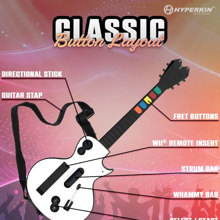 Hyper Strummer Guitar Nintendo Wii (Free Shipping)