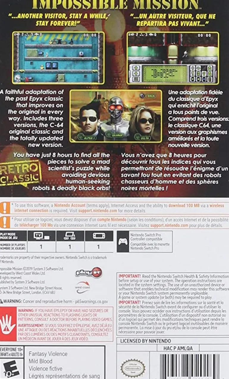 IMPOSSIBLE MISSION (CIB) - SWITCH