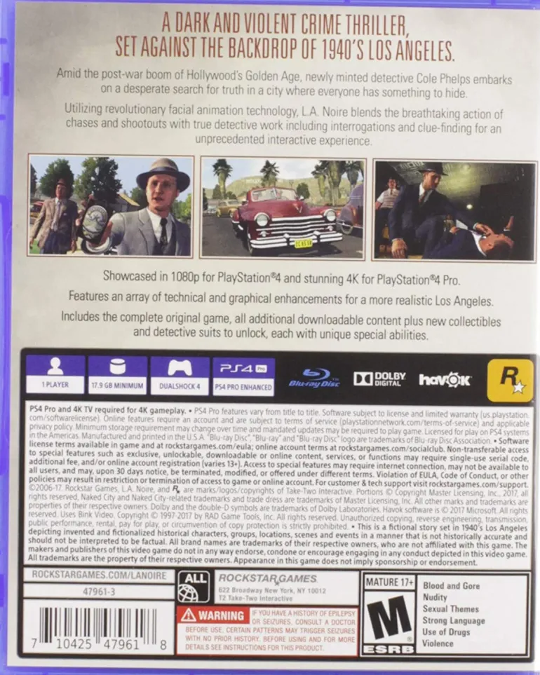 L.A. Noire - PS4