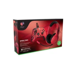 PDP - AIRLITE WIRED HEADSET & REMATCH WIRED CONTROLLER BUNDLE FOR XBOX SERIES X: SPIRIT RED
