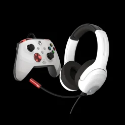 PDP - AIRLITE WIRED HEADSET & REMATCH WIRED CONTROLLER BUNDLE FOR XBOX SERIES X: RADIAL WHITE
