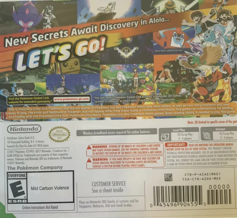 POKEMON ULTRA SUN (NORTH AMERICA) - 3DS