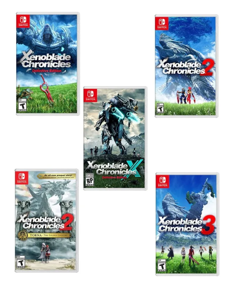 Xenoblade Chronicles 5-Pack Bundle (Includes Xenoblade Chronicles 1 DE, 2, 2 Torna, 3, X DE) - Nintendo Switch (Free Shipping)